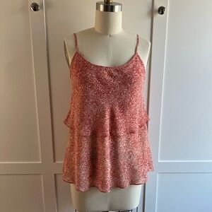 Cabi Red Print Camisole Top, size XS